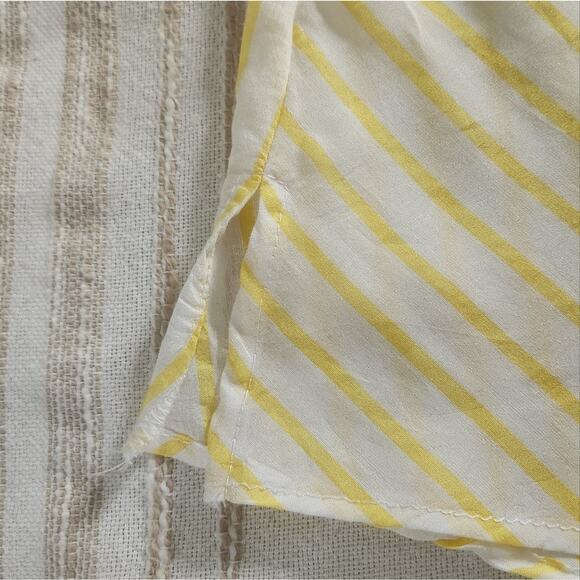 Anthropologie Maeve Yellow White Striped Sleeveless Tank Blouse Size 2 - Picture 7 of 9